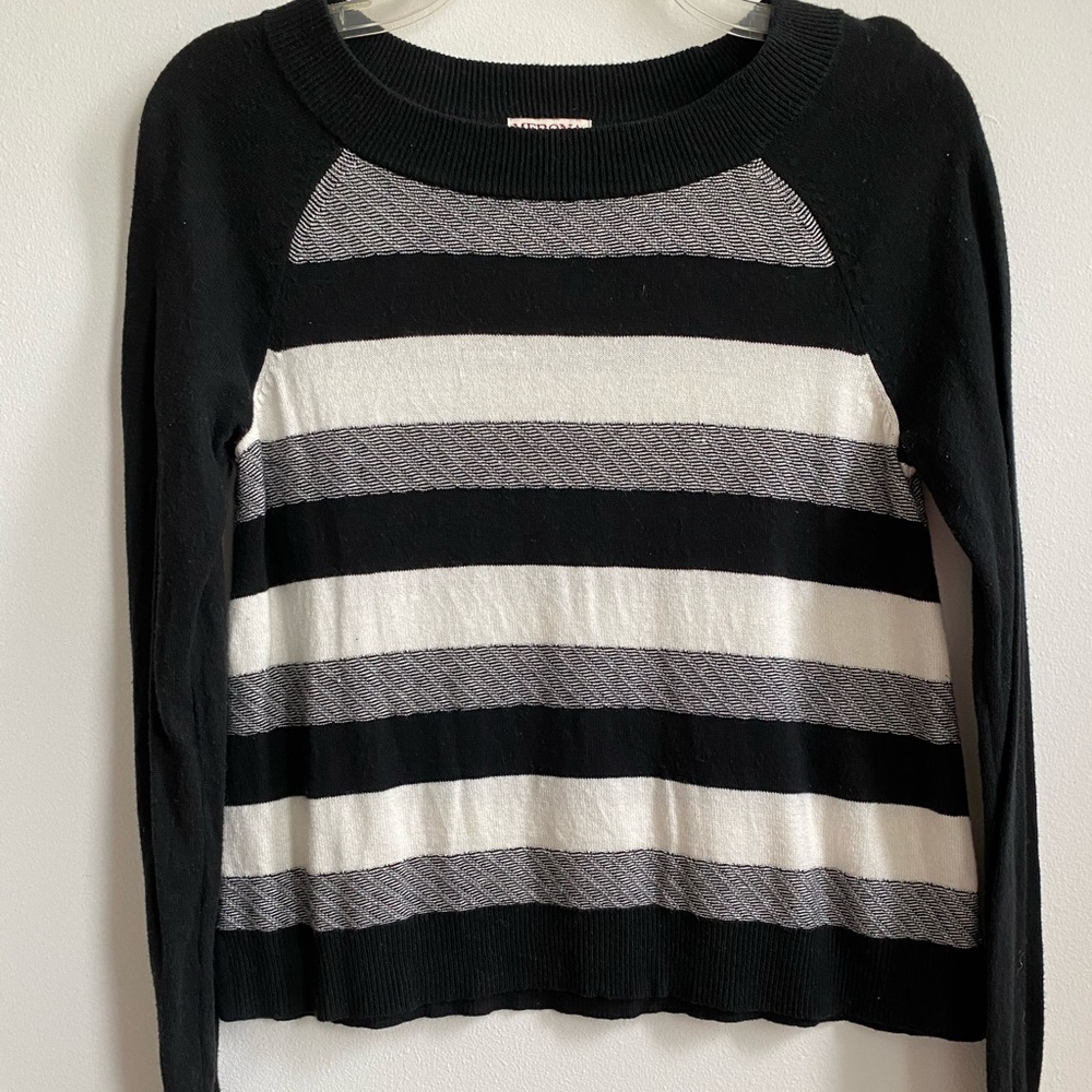 Black and white sweater